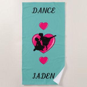 De Plage Filles Danse & Hearts Beach Serviette