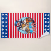 De Plage GOLFER Party aux Etats-Unis Drapeau serviette (Devant)