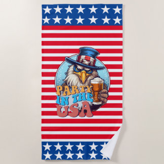 De Plage GOLFER Party aux Etats-Unis Drapeau serviette