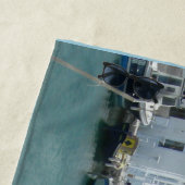 De Plage Grecque Cyclades Pêche Village Beach Serviette (En situation)