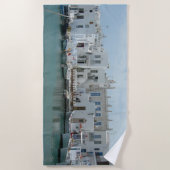 De Plage Grecque Cyclades Pêche Village Beach Serviette (Devant)