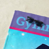 De Plage Gymnastique Scorpion Pastel Beach Serviette avec n (En situation)