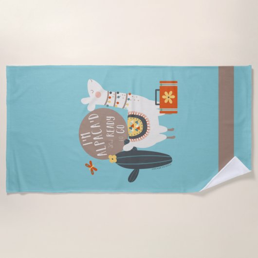 De Plage Je suis Alpaca'd et prépare pour aller serviette (Devant)