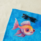 De Plage Joli Boho Monogramme Nom Mermaid Beach Serviette (En situation)