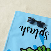 De Plage Jolie grenouilles vertes Splash Design Serviette d (En situation)