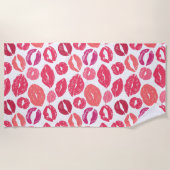 De Plage Kiss Lips Love Beach Serviette (Devant)