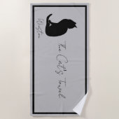 De Plage La serviette grise pour chats (Devant)
