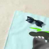 De Plage Little Elephant avec Flower Beach Serviette Amour (En situation)