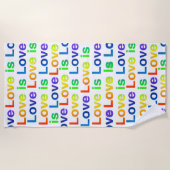 De Plage Love is Love beach serviette (Devant)