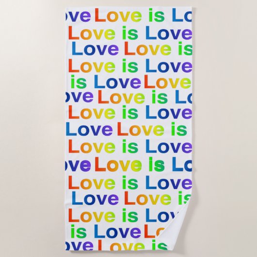 De Plage Love is Love beach serviette (Devant)