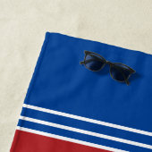 De Plage LOVE Ship Wheel Heart Beach Serviette (En situation)