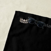 De Plage Miss USA Custom Silver Crown Beach Serviette (En situation)