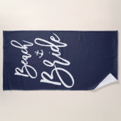 De Plage Nautique Beach Bride Serviette Avec Ancre Marine B (Devant)