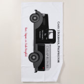 De Plage Papa's Funny Beach Serviette Garage Camion Bière C (Devant)