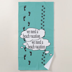 De Plage Plages conviviales pour les chiens Drôle serviette