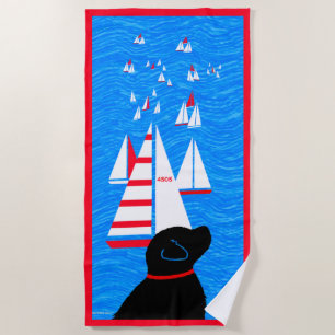 De Plage Regatta Day Black Dog Beach Serviette