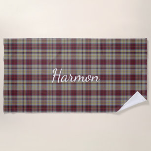 De Plage Robe Harmon Tartan Plaid Beach Serviette
