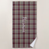 De Plage Robe Harmon Tartan Plaid Beach Serviette (Devant)