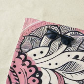 De Plage Rose Paisley Le Home Studio Beach Serviette (En situation)