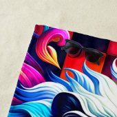 De Plage Serviette Artsy Lion Beach (En situation)