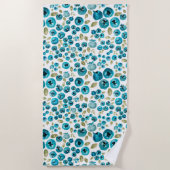 De Plage Serviette Blueberry Print Beach (Devant)