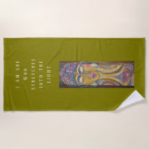 Serviette Divine Féminine Bouddha œuvre d'art orig