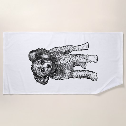 De Plage Serviette festive pour chiot (Devant)