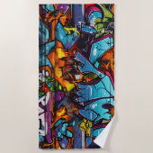 De Plage Serviette Graffiti Beach (Devant)