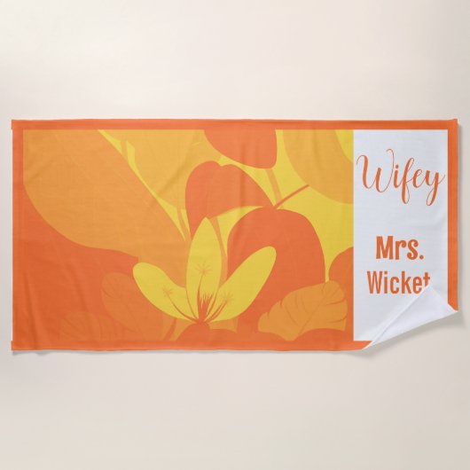 De Plage Serviette Hawaiian Beach personnalisée (Devant)