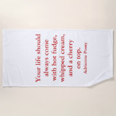 De Plage Serviette Hot Fudge Beach (Devant)