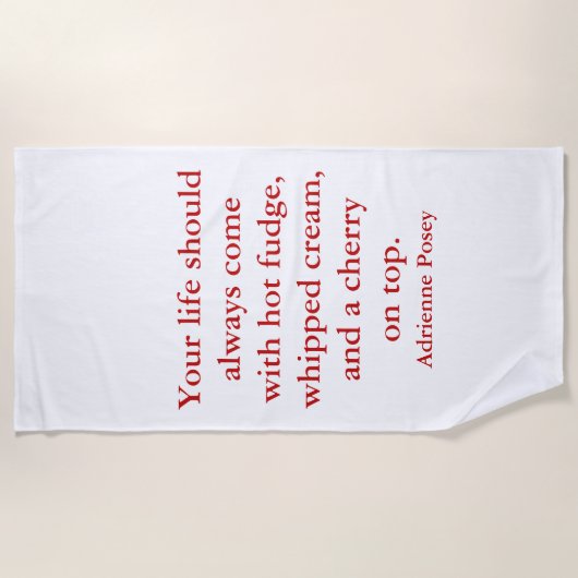 De Plage Serviette Hot Fudge Beach (Devant)