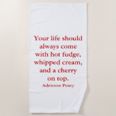 De Plage Serviette Hot Fudge Beach (Devant)