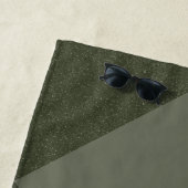 De Plage Serviette moderne Double Diamond Beach - Moss Gree (En situation)