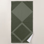 De Plage Serviette moderne Double Diamond Beach - Moss Gree (Devant)