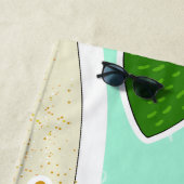 De Plage Serviette nommée faite sur commande d'ananas frais (En situation)