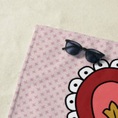 De Plage Serviette Paisley Heart Beach (En situation)
