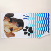 De Plage Serviette personnalisée Dog Beach (Devant)