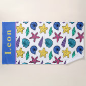 De Plage Serviette personnalisée Seashell Beach (Devant)