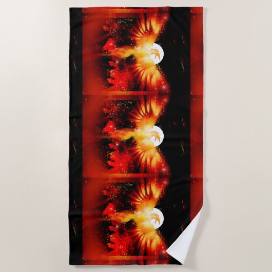 De Plage Serviette Phoenix Rising (Devant)