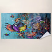 De Plage Serviette Rainbow Fish Beach (Devant)