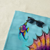 De Plage Serviette Rainbow Fish Beach (En situation)
