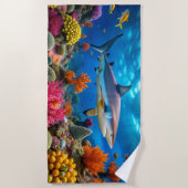 De Plage Serviette Shark Beach (Devant)