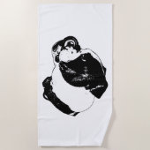 De Plage Serviette Vectorielle Bulldog Bold (Devant)