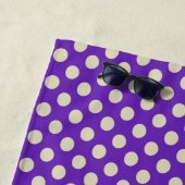 De Plage Serviette violette à pois (En situation)