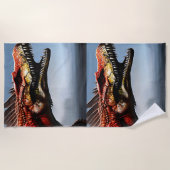 De Plage Spinosaurus Dinosaur effrayant, Serviette (Devant)