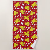 De Plage Tennis Chick Motif Beach Serviette (Devant)