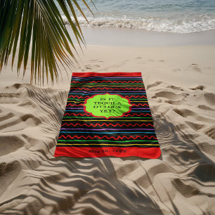 De Plage Tequila O'Clock Événement personnalisé Serviette d