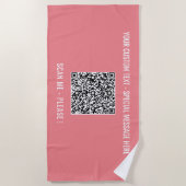 De Plage Votre serviette QR Code Beach Texte et couleurs pe (Devant)