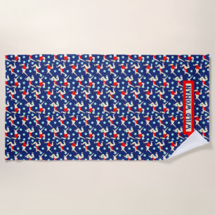 De Plage Wild Woman Wild Swimming serviette personnalisable