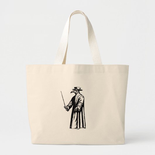 De Plague Doctor. Grote Tote Bag (Voorkant)